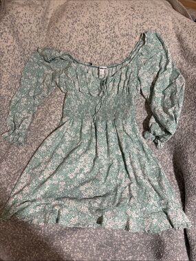 Charlotte Russe Mint Green Floral Mini Dress